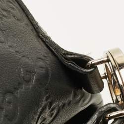 Pre Owned Gucci GG Twins Large Black Guccissima Leather Tote