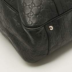 Pre Owned Gucci GG Twins Large Black Guccissima Leather Tote