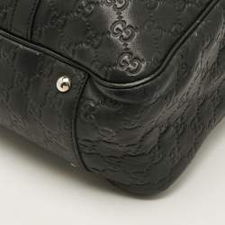 Pre Owned Gucci GG Twins Large Black Guccissima Leather Tote