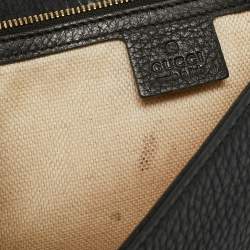 Pre Owned Gucci Soho Tassel Black Leather Pouch Clutch