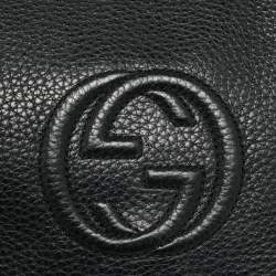 Pre Owned Gucci Soho Tassel Black Leather Pouch Clutch