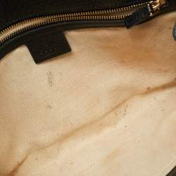 Pre Owned Gucci Soho Tassel Black Leather Pouch Clutch