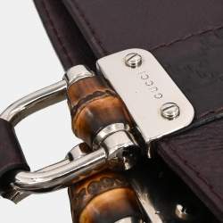 Pre Owned Gucci Brown Leather Tote Bag