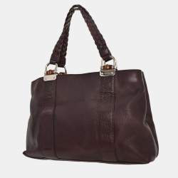 Pre Owned Gucci Brown Leather Tote Bag