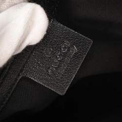 مملوكة مسبقًا حقيبة غوتشي هوبو جلد الخيزران سوداء