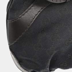 Pre Owned Gucci GG Queen Black Canvas Hobo Bag