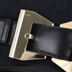 Pre Owned Gucci GG Queen Black Canvas Hobo Bag