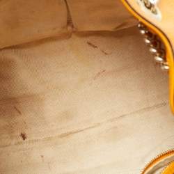 Pre Owned حقيبة كتف غوتشي سلسلة سوهو متوسطة جلد أصفر داكن