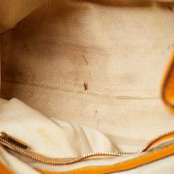 Pre Owned حقيبة كتف غوتشي سلسلة سوهو متوسطة جلد أصفر داكن