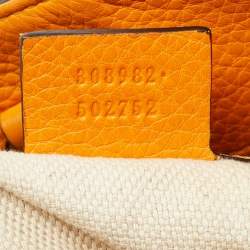 Pre Owned حقيبة كتف غوتشي سلسلة سوهو متوسطة جلد أصفر داكن