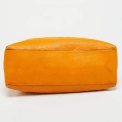 Pre Owned حقيبة كتف غوتشي سلسلة سوهو متوسطة جلد أصفر داكن