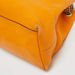 Pre Owned حقيبة كتف غوتشي سلسلة سوهو متوسطة جلد أصفر داكن