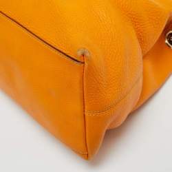 Pre Owned حقيبة كتف غوتشي سلسلة سوهو متوسطة جلد أصفر داكن