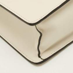 Pre Owned Gucci Sylvie Off White Small Leather Shoulder Bag