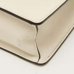 Pre Owned Gucci Sylvie Off White Small Leather Shoulder Bag