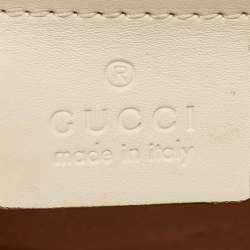 Pre Owned Gucci Sylvie Off White Small Leather Shoulder Bag