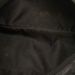 Pre Owned Gucci Boat Black GG Canvas and Leather Pochette