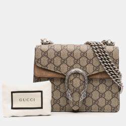 Pre Owned Gucci Brown Small GG Supreme Dionysus Crossbody