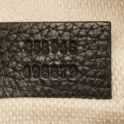 Pre Owned Gucci Soho Disco Mini Black Leather Chain Crossbody Bag