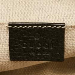 Pre Owned Gucci Soho Disco Mini Black Leather Chain Crossbody Bag