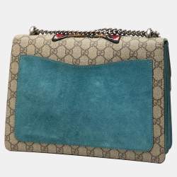 Pre Owned حقيبة كتف غوتشي ديونيسوس تطريز قطة غاضبة جي جي سوبريم بنية متو سطة الحجم