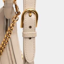 Pre Owned Gucci White Small Calfskin Aphrodite Satchel