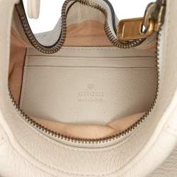 Pre Owned Gucci White Small Calfskin Aphrodite Satchel