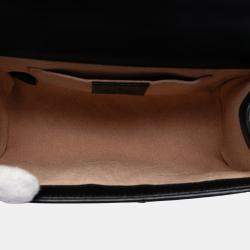 Pre Owned حقيبة كروس غوتشي قفلة غوتشيزما سوداء صغيرة