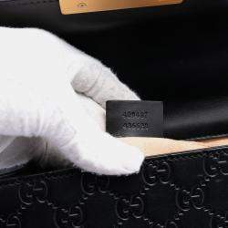 Pre Owned حقيبة كروس غوتشي قفلة غوتشيزما سوداء صغيرة