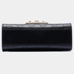 Pre Owned حقيبة كروس غوتشي قفلة غوتشيزما سوداء صغيرة