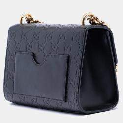 Pre Owned حقيبة كروس غوتشي قفلة غوتشيزما سوداء صغيرة