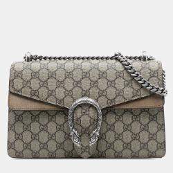 Pre Owned Gucci Brown Medium GG Supreme Dionysus Shoulder Bag