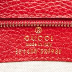 Pre Owned Gucci Swing Small Red Leather Tote