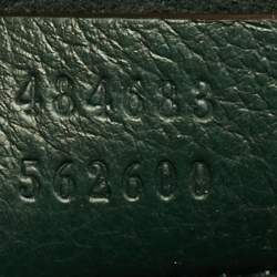 Pre Owned حقيبة خصر غوتشي بيجو حجر جلد أخضر داكن