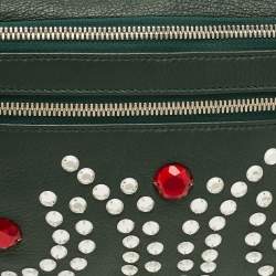 Pre Owned حقيبة خصر غوتشي بيجو حجر جلد أخضر داكن