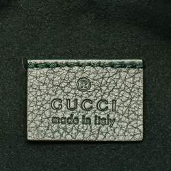 Pre Owned حقيبة خصر غوتشي بيجو حجر جلد أخضر داكن