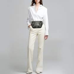 Pre Owned حقيبة خصر غوتشي بيجو حجر جلد أخضر داكن