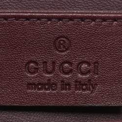 Pre Owned Gucci Lady Lock Red Satin Clutch