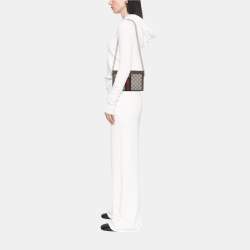 Pre Owned Gucci Brown Small GG Supreme Web Ophidia Chain Crossbody