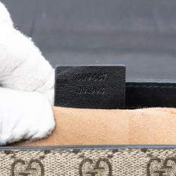 Pre Owned حقيبة كر وس بودي غوتشي GG سوبرم قفل بني صغيرة