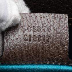 Pre Owned Gucci Brown Medium GG Supreme Web Ophidia Chain Shoulder Bag