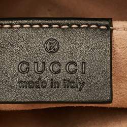 Pre Owned Gucci GG Marmont Large Black Matelasse Leather Belt Bag