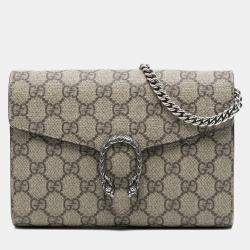 مملوكة مسبقًا Gucci Brown GG Supreme Dionysus Chain Wallet