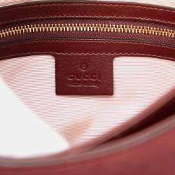 Pre Owned حقيبة كروس غوتشي أرلي شامواه أحمر وسط