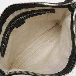 Pre Owned Gucci Jumbo GG Medium Black Leather Crossbody Bag