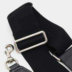 Pre Owned Gucci Jumbo GG Medium Black Leather Crossbody Bag