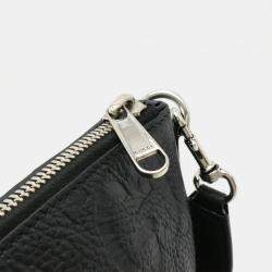 Pre Owned Gucci Jumbo GG Medium Black Leather Crossbody Bag