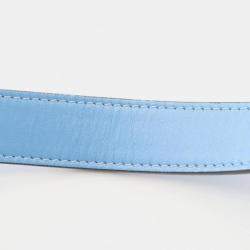 Pre Owned Gucci Luce Small Shoulder Bag In Gg Canvas And Leather Blue