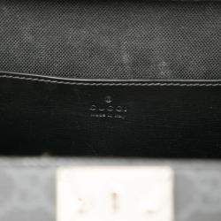 مملوكة مسبقًا حقيبة غوتشي سوداء جلد كروس بودي كاميرا وصدر صلبة جي جي سوبريم