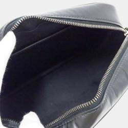 مملوكة مسبقًا حقيبة كاميرا صغيرة غوتشي جي جي مارمونت جلد أسود مبطن مع سلسلة